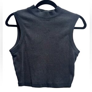 Roxy Ribbed| Mock Neck| Cropped| Ribbed Tank Top